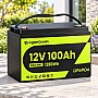 LiFePO4 12V/100Ah Акумулятор CyperOcean з BMS 100 А для систем резервного живлення