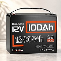 LiFePO4 12V/100Ah Акумулятор Humsienk з BMS для систем резервного живлення