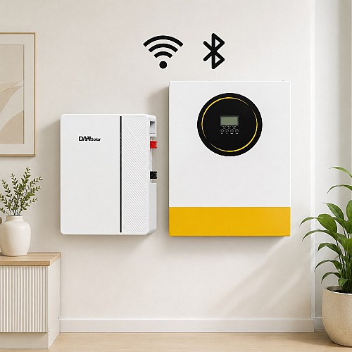11 кВт Комплект Гібридний інвертор Anenji з Wi-Fi + акумулятор DAH Solar 51.2V 100Ah, BMS, Bluetooth для резервного живлення