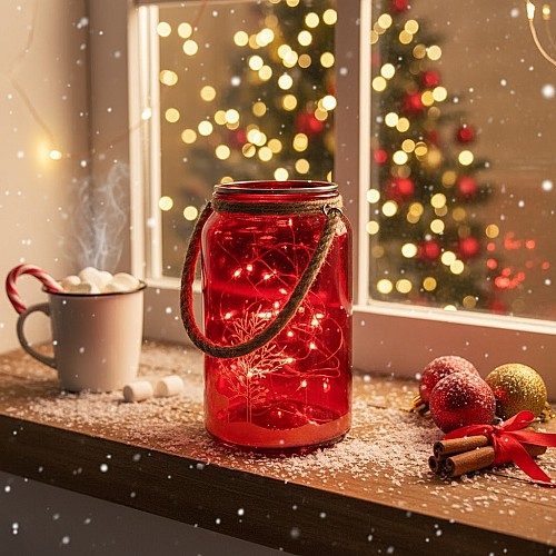 Декоративний світильник Casa Deco LED Glasleuchte на батарейках, таймер, теплий білий