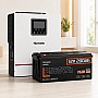 2,5 кВт*год LiFePO4 Комплект резервного живлення Humsienk інвертор 1 кВт + 12V/200Ah акумулятор