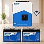 3,2 кВт Комплект резервного живлення Easun Power Інвертор з WiFi + 2 акумулятора 12V/100Ah