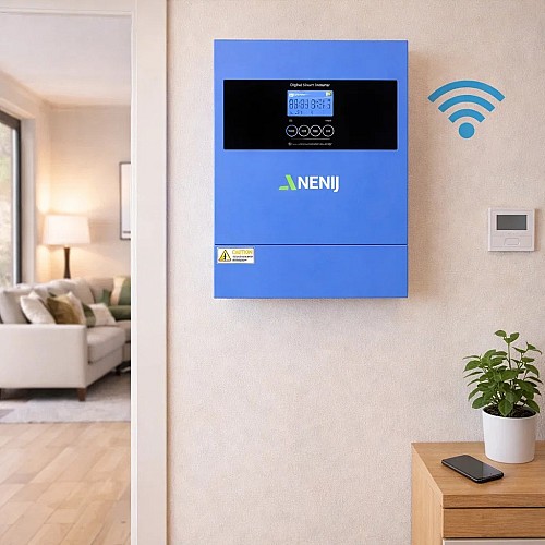 4.2 кВт Інвертор гібридний Anenji WiFi 24 В, струм заряду 100 А, для АКБ