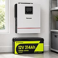 4 кВт*год LiFePO4 Комплект резервного живлення інвертор Humsienk 1 кВт + 12V/314Ah акумулятор CyperOcean