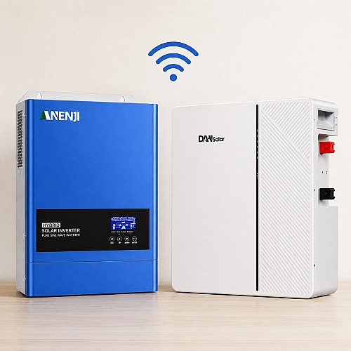 6.2 кВт LiFePO4 Комплект безперебійного живлення: інвертор Anenji з Wi-Fi + акумулятор DAH Solar 51.2V 100Ah, BMS, Bluetooth