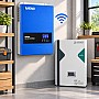 6,2 кВт LiFePO4 Комплект резервного живлення з Wi-Fi інвертор Anenji 6,2 кВт + 51,2V/100Ah акумулятор Dipower для квартир, офісу