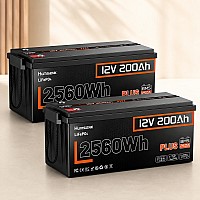 Комплект Lifepo4 5120 Вт*ч, 12V/200Ah 2 акумулятора Humsienk 2560 Вт*год, 250A BMS для систем резервного живлення