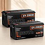 Комплект Lifepo4 5120 Вт*ч, 12V/200Ah 2 акумулятора Humsienk 2560 Вт*год, 250A BMS для систем резервного живлення