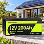 LiFePO4 12V/200Ah Акумулятор CyperOcean з BMS 200 А для систем резервного живлення
