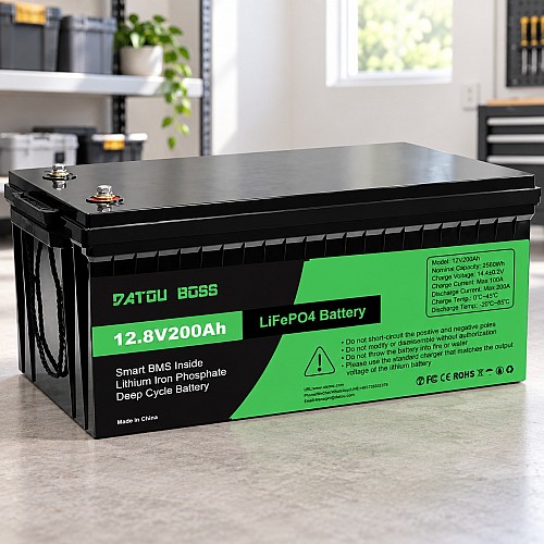 LiFePO4 12V 200Ah акумулятор Datouboss літій-залізо-фосфатний для систем безперебійного живлення будинку