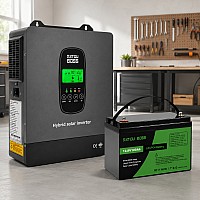 1,28 кВт*год Комплект резервного живлення Інвертор Datouboss + акумулятор 12V/100Ah для будинку, квартири