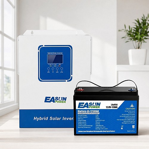 1,8 кВт Комплект резервного живлення Easun Power Інвертор + акумулятор 12V/100Ah