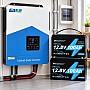 3 кВт LiFePO4 Комплект резервного живлення Інвертор Easun Power + 2 акумулятора 12V 100Ah Ameisentech