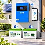 4,2 кВт LiFePO4 Комплект резервного живлення Інвертор Anenji WiFi + 2 акумулятора 12V 100Ah Bluetooth для квартири, будинку