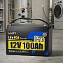 LiFePO4 12V/100Ah Акумулятор WattCycle Pro з BMS для резервного живлення, Уцінка!