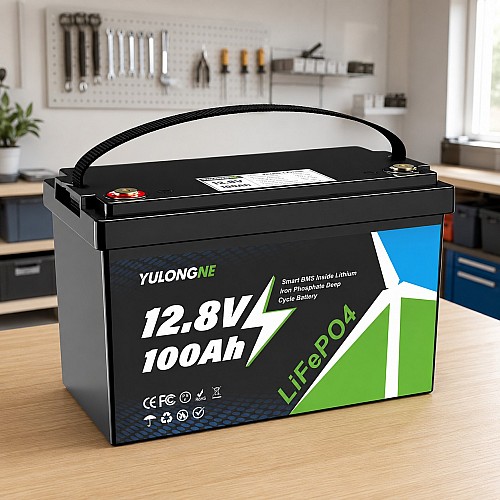 LiFePO4 12V 100Ah Акумулятор Yulongne 1280Wh, 100A, BMS