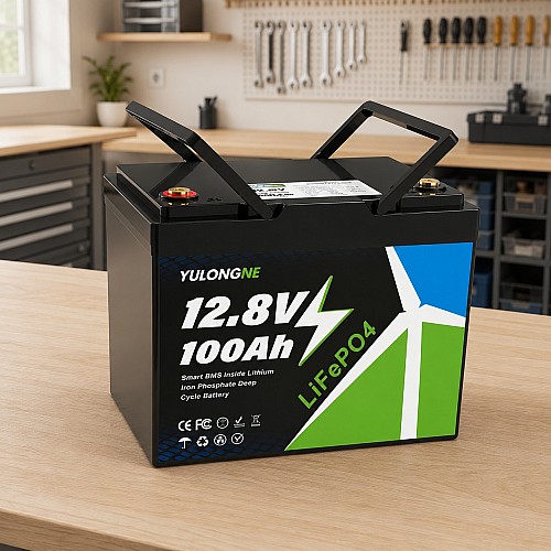 LiFePO4 12V 100Ah Акумулятор Yulongne 1280Wh, 100A, BMS, з ручками для транспортування