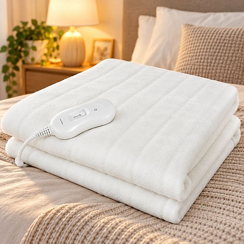 Двоспальне електропростирадло 150х180 см Electric Blanket / Безпечна електроковдра з регулятором тепла