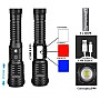 Ручний ліхтар XQ-S19-P99 (COB+RGB) zoom + PowerBank + Type-C + 26650 (5+3 режими)