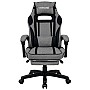 Комплект ThroneX Gaming Set: геймерське крісло з тканини темно-сіре та комп'ютерний стіл з червоними вставками (linen 008)