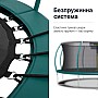 Батут WellActive 374 см до 150 кг з внутрішньою сіткою та драбинкою стрибковий Бірюзовий
