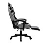 Комплект ThroneX Gaming Set: геймерське крісло з тканини темно-сіре та комп'ютерний стіл з червоними вставками (linen 008)