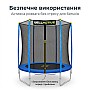 Батут WellActive 183 см до 100 кг з зовнішньою сіткою стрибковий Синій