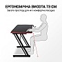 Оригінальний геймерський ігровий стіл ThroneX з карбоновим покриттям, гачком для навушників, Чорний з червоним Посилений