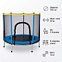 Батут дитячий 140 см Fitonix із захисною сіткою + 6 опорних ніжок Blue