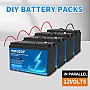 LiFePO4 12V 100Ah Акумулятор MFUZOP 1280Wh, 100A, BMS