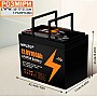 LiFePO4 12V 100Ah Акумулятор Mfuzop 1280Wh, 100A, BMS для ДБЖ з складними ручками