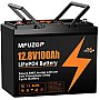 LiFePO4 12V 100Ah Акумулятор Mfuzop 1280Wh, 100A, BMS для ДБЖ з складними ручками