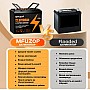 LiFePO4 12V 100Ah Акумулятор Mfuzop 1280Wh, 100A, BMS для ДБЖ з складними ручками