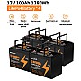 LiFePO4 12V 100Ah Акумулятор Mfuzop 1280Wh, 100A, BMS для ДБЖ з складними ручками