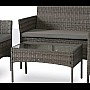 Набір садових меблів із штучного ротанга MEBEL ELITE MISSISIPI, сірий, комплект ротангових меблів для тераси, саду та балкона
