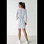 Медичний халат короткий до колін, з довгим рукавом