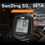 Велокомп'ютер дротовий Sun Ding SD-581A waterproof + 15 функцій