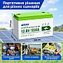 4,2 кВт LiFePO4 Комплект резервного живлення Інвертор Anenji WiFi + 2 акумулятора 12V 100Ah Bluetooth для квартири, будинку