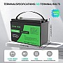 LiFePO4 12V 100Ah Акумулятор Datouboss, BMS, 1280Wh
