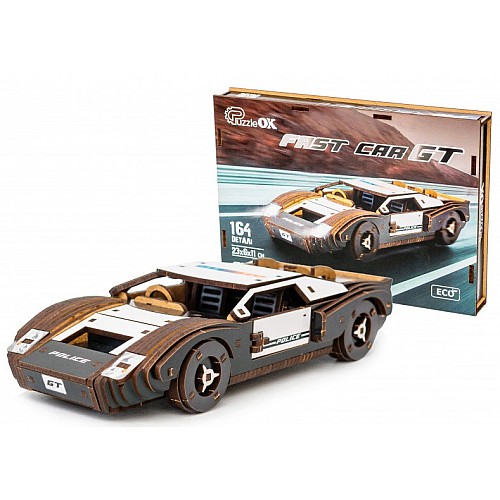 Дерев’яний 3D конструктор «Fast car Gt» чорний