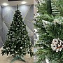 Срібляста ялинка ПВХ з шишками 2м