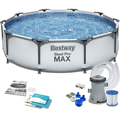 Каркасний басейн 305х76 см з фільтр-насосом Bestway Steel Pro MAX 56408