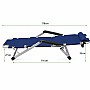 Садове пляжне крісло Ideal Garden Premium з матрацом та подушкою, до 125 кг, синє, шезлонг для саду та тераси