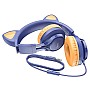 Накладні навушники Hoco W36 Cat ear headphones + мікрофон Синій