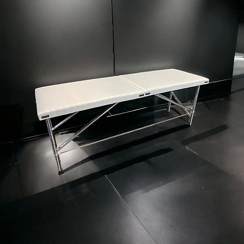 Кушетка косметологічна автомат "Стандарт" - біла, для нарощування вій, для бровиста, для шугарингу, масажу