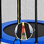 Батут посилений Atletiko 183 см до 100 кг з зовнішньою захистною сіткою синій cтрибковий