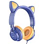 Накладні навушники Hoco W36 Cat ear headphones + мікрофон Синій