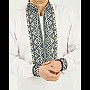 Вишиванка дитяча для хлопчика Ілля, геометричний орнамент сірого кольору, довгий рукав 98-170 розмір