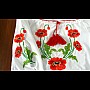 Вишита блузка з маками в українському стилі Марічка, біла, бавовна, довгий рукав, на дівчинку 4,5,6,7,8,9 років