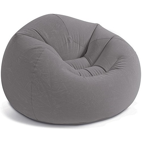 Крісло надувне Intex 68579 Beanless Bag Chair 107х104х69 см Сіре